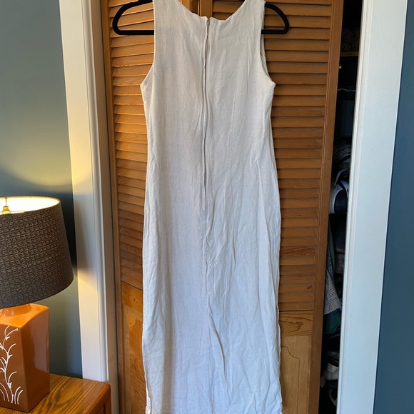 90s Cotton Maxi Dress with twin side slits - Picture 3 of 3